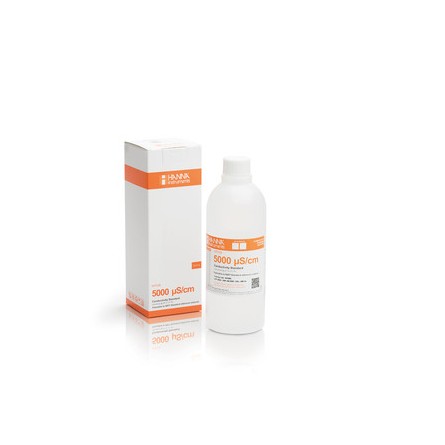 Solution d'étalonnage conductivité à 5,00 mS/cm 500 mL Hanna Instruments