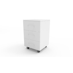 Meuble mobile blanc à 3 tiroirs