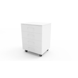 Meuble mobile blanc à 4 tiroirs