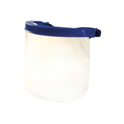 Écran facial en polycarbonate avec bandeau en