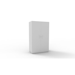 Armoire blanche fixe à 2 portes pleines