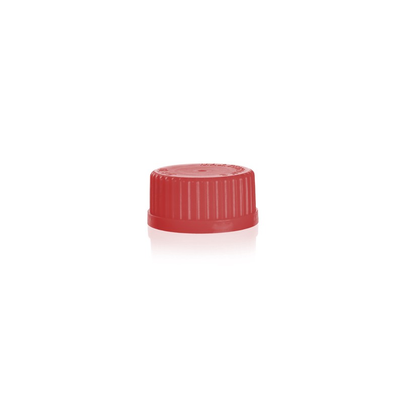 Bouchon GL45 Rouge avec joint silicone / PTFE