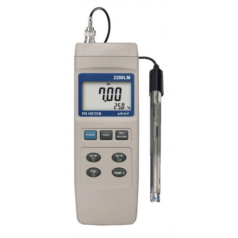pH-mV-T°-mètre portable avec :