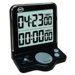 Horloge + chrono à 2 ecrans affichage  géant