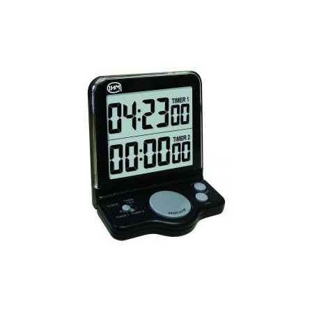 Horloge + chrono à 2 ecrans affichage  géant