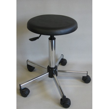 Tabouret en Vinyle série N18 sur roulettes et