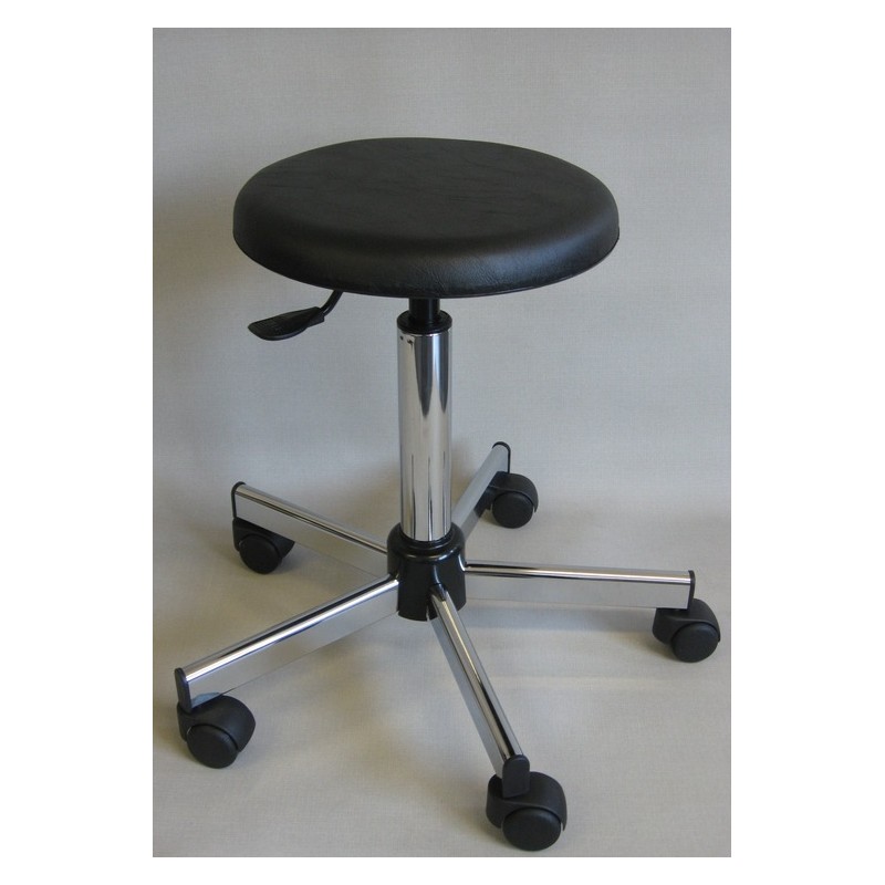Tabouret en Vinyle série N18 sur roulettes et
