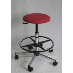 Tabouret piétement acier chromé sur patins