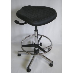 Tabouret Semis Assis série 28AS en Polyuréthane sur patins et avec repose-pieds