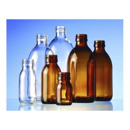 Flacon sirop verre blanc...