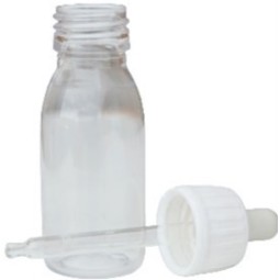 Flacon sirop verre blanc...