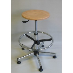 Tabouret en Bois sans dossier sur patins