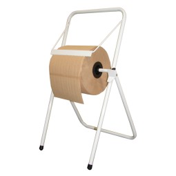 support sur pieds en métal laqué blanc pour bobines  08.04.22